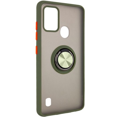 TPU+PC чехол Deen ColorEdgingRing for Magnet для ZTE Blade A51 Оливковый TPU+PC чехол Deen ColorEdgingRing for Magnet для ZTE Blade A51 Оливковый