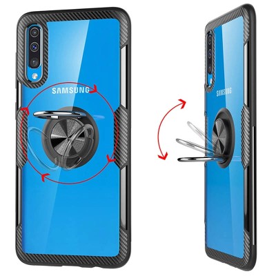 TPU+PC чехол Deen CrystalRing for Magnet (opp) для Samsung Galaxy A50 (A505F) / A50s / A30s Бесцветный / Черный TPU+PC чехол Deen CrystalRing for Magnet (opp) для Samsung Galaxy A50 (A505F) / A50s / A30s Бесцветный / Черный