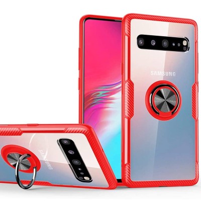 TPU+PC чехол Deen CrystalRing for Magnet (opp) для Samsung Galaxy S10+ Бесцветный / Красный TPU+PC чехол Deen CrystalRing for Magnet (opp) для Samsung Galaxy S10+ Бесцветный / Красный