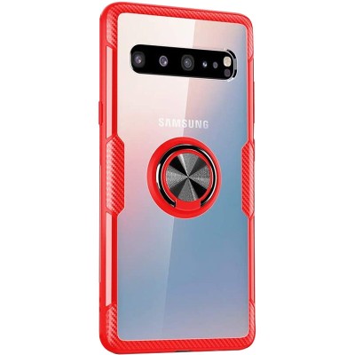 TPU+PC чехол Deen CrystalRing for Magnet (opp) для Samsung Galaxy S10+ Бесцветный / Красный TPU+PC чехол Deen CrystalRing for Magnet (opp) для Samsung Galaxy S10+ Бесцветный / Красный