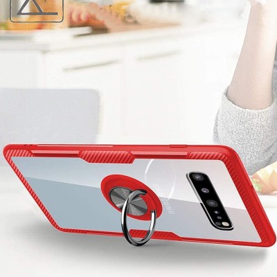 TPU+PC чехол Deen CrystalRing for Magnet (opp) для Samsung Galaxy S10+ Бесцветный / Красный TPU+PC чехол Deen CrystalRing for Magnet (opp) для Samsung Galaxy S10+ Бесцветный / Красный