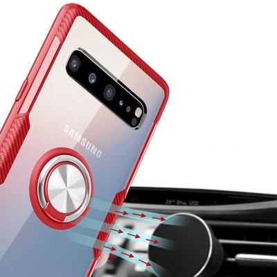 TPU+PC чехол Deen CrystalRing for Magnet (opp) для Samsung Galaxy S10+ Бесцветный / Красный TPU+PC чехол Deen CrystalRing for Magnet (opp) для Samsung Galaxy S10+ Бесцветный / Красный