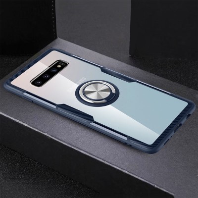 TPU+PC чехол Deen CrystalRing for Magnet (opp) для Samsung Galaxy S10+ Бесцветный / Темно-синий TPU+PC чехол Deen CrystalRing for Magnet (opp) для Samsung Galaxy S10+ Бесцветный / Темно-синий