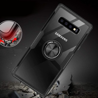 TPU+PC чехол Deen CrystalRing for Magnet (opp) для Samsung Galaxy S10+ Бесцветный / Черный TPU+PC чехол Deen CrystalRing for Magnet (opp) для Samsung Galaxy S10+ Бесцветный / Черный