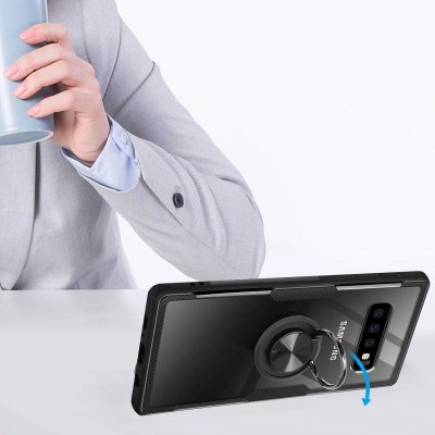 TPU+PC чехол Deen CrystalRing for Magnet (opp) для Samsung Galaxy S10+ Бесцветный / Черный TPU+PC чехол Deen CrystalRing for Magnet (opp) для Samsung Galaxy S10+ Бесцветный / Черный