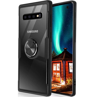 TPU+PC чехол Deen CrystalRing for Magnet (opp) для Samsung Galaxy S10+ Бесцветный / Черный TPU+PC чехол Deen CrystalRing for Magnet (opp) для Samsung Galaxy S10+ Бесцветный / Черный