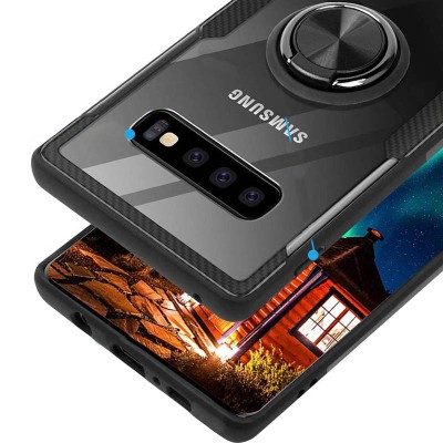 TPU+PC чехол Deen CrystalRing for Magnet (opp) для Samsung Galaxy S10+ Бесцветный / Черный TPU+PC чехол Deen CrystalRing for Magnet (opp) для Samsung Galaxy S10+ Бесцветный / Черный