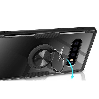 TPU+PC чехол Deen CrystalRing for Magnet (opp) для Samsung Galaxy S10+ Бесцветный / Черный TPU+PC чехол Deen CrystalRing for Magnet (opp) для Samsung Galaxy S10+ Бесцветный / Черный