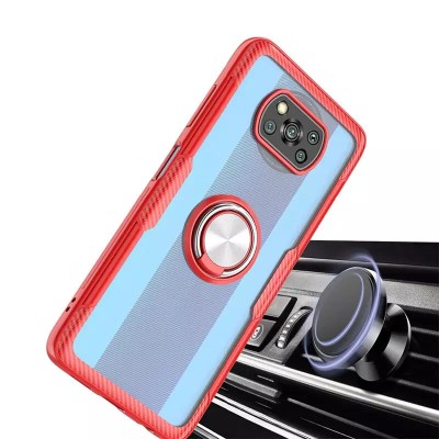 TPU+PC чехол Deen CrystalRing for Magnet (opp) для Xiaomi Poco X3 NFC / Poco X3 Pro Бесцветный / Красный TPU+PC чехол Deen CrystalRing for Magnet (opp) для Xiaomi Poco X3 NFC / Poco X3 Pro Бесцветный / Красный