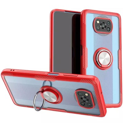 TPU+PC чехол Deen CrystalRing for Magnet (opp) для Xiaomi Poco X3 NFC / Poco X3 Pro Бесцветный / Красный TPU+PC чехол Deen CrystalRing for Magnet (opp) для Xiaomi Poco X3 NFC / Poco X3 Pro Бесцветный / Красный