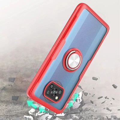 TPU+PC чехол Deen CrystalRing for Magnet (opp) для Xiaomi Poco X3 NFC / Poco X3 Pro Бесцветный / Красный TPU+PC чехол Deen CrystalRing for Magnet (opp) для Xiaomi Poco X3 NFC / Poco X3 Pro Бесцветный / Красный