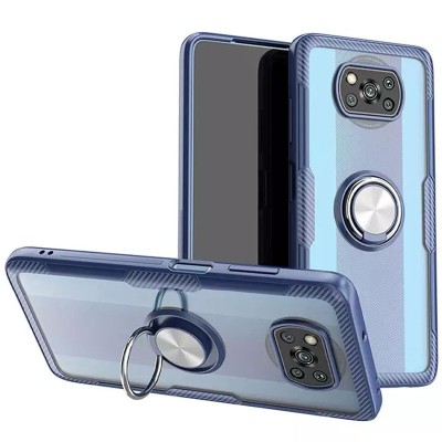 TPU+PC чехол Deen CrystalRing for Magnet (opp) для Xiaomi Poco X3 NFC / Poco X3 Pro Бесцветный / Темно-синий TPU+PC чехол Deen CrystalRing for Magnet (opp) для Xiaomi Poco X3 NFC / Poco X3 Pro Бесцветный / Темно-синий