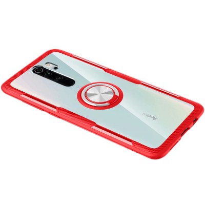 TPU+PC чехол Deen CrystalRing for Magnet (opp) для Xiaomi Redmi Note 8 Pro Бесцветный / Красный TPU+PC чехол Deen CrystalRing for Magnet (opp) для Xiaomi Redmi Note 8 Pro Бесцветный / Красный