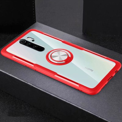 TPU+PC чехол Deen CrystalRing for Magnet (opp) для Xiaomi Redmi Note 8 Pro Бесцветный / Красный TPU+PC чехол Deen CrystalRing for Magnet (opp) для Xiaomi Redmi Note 8 Pro Бесцветный / Красный