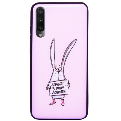TPU+PC чехол ForFun для Xiaomi Mi A3 (CC9e) Добрый заяц / Розовый TPU+PC чехол ForFun для Xiaomi Mi A3 (CC9e) Добрый заяц / Розовый