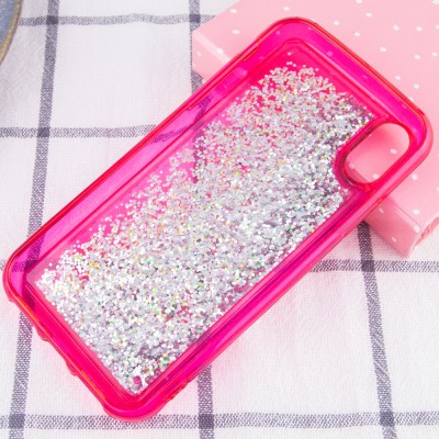 TPU+PC чехол Sparkle (glitter) для Apple iPhone XS Max (6.5") Малиновый TPU+PC чехол Sparkle (glitter) для Apple iPhone XS Max (6.5") Малиновый