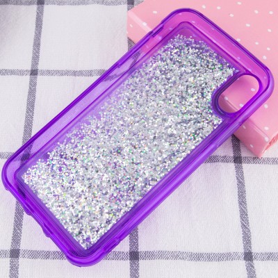 TPU+PC чехол Sparkle (glitter) для Apple iPhone XS Max (6.5") Фиолетовый TPU+PC чехол Sparkle (glitter) для Apple iPhone XS Max (6.5") Фиолетовый