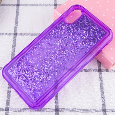 TPU+PC чехол Sparkle (glitter) для Apple iPhone XS Max (6.5") Фиолетовый TPU+PC чехол Sparkle (glitter) для Apple iPhone XS Max (6.5") Фиолетовый