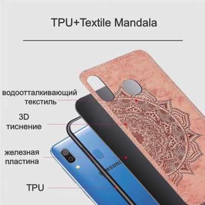 TPU+Textile чехол Mandala с 3D тиснением для Huawei Honor 9X (China) Розовый TPU+Textile чехол Mandala с 3D тиснением для Huawei Honor 9X (China) Розовый