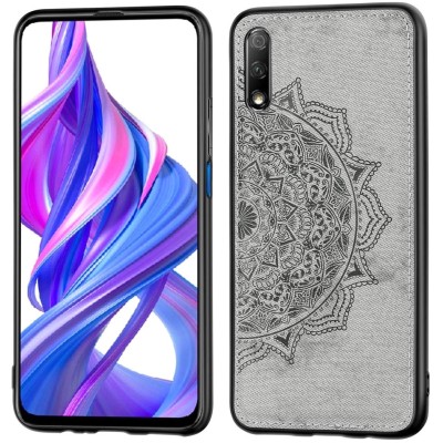 TPU+Textile чехол Mandala с 3D тиснением для Huawei Honor 9X (China) Серый TPU+Textile чехол Mandala с 3D тиснением для Huawei Honor 9X (China) Серый