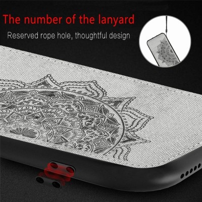 TPU+Textile чехол Mandala с 3D тиснением для Huawei Honor 9X (China) Серый TPU+Textile чехол Mandala с 3D тиснением для Huawei Honor 9X (China) Серый