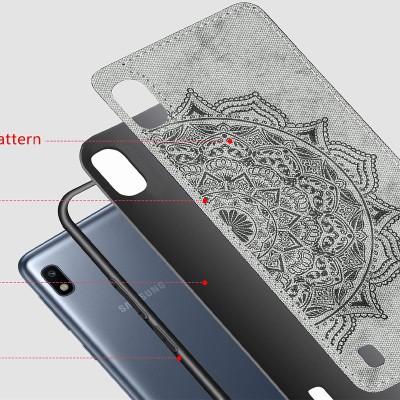 TPU+Textile чехол Mandala с 3D тиснением для Samsung Galaxy A10 (A105F) Серый TPU+Textile чехол Mandala с 3D тиснением для Samsung Galaxy A10 (A105F) Серый