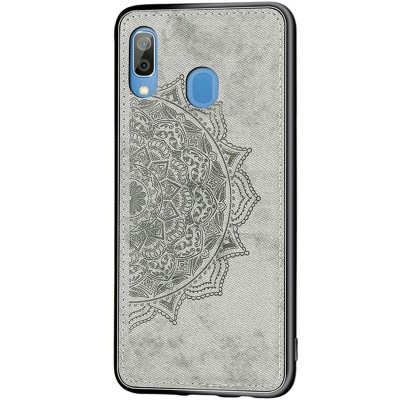 TPU+Textile чехол Mandala с 3D тиснением для Samsung Galaxy A20 / A30 Серый TPU+Textile чехол Mandala с 3D тиснением для Samsung Galaxy A20 / A30 Серый
