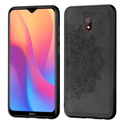 TPU+Textile чехол Mandala с 3D тиснением для Xiaomi Redmi 8a Черный