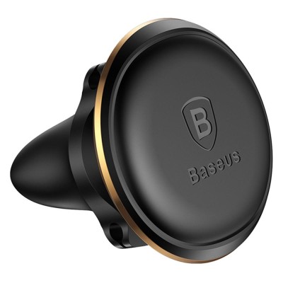 Автомобільний тримач Baseus Magnetic Air Vent Car Mount With Cable Clip Gold SUGX-A0V Автомобільний тримач Baseus Magnetic Air Vent Car Mount With Cable Clip Gold SUGX-A0V